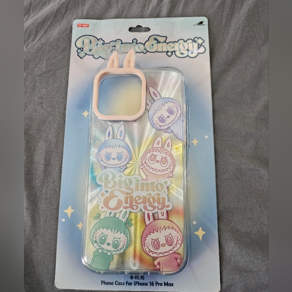 POP MART Biginto Energy Labubu iPhone 16 Pro Max Case - Multicolor